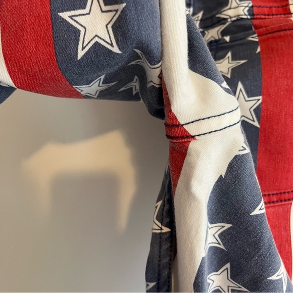 Free People Women’s Penny Pull On Jeans Stars and Stripes size 26 Flare Rodeo - Picture 14 of 14